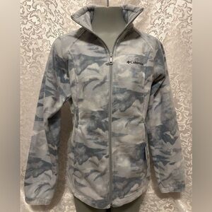 Columbia Sawyer Rapids Fleece Jacket, Women’s M, Gray/White